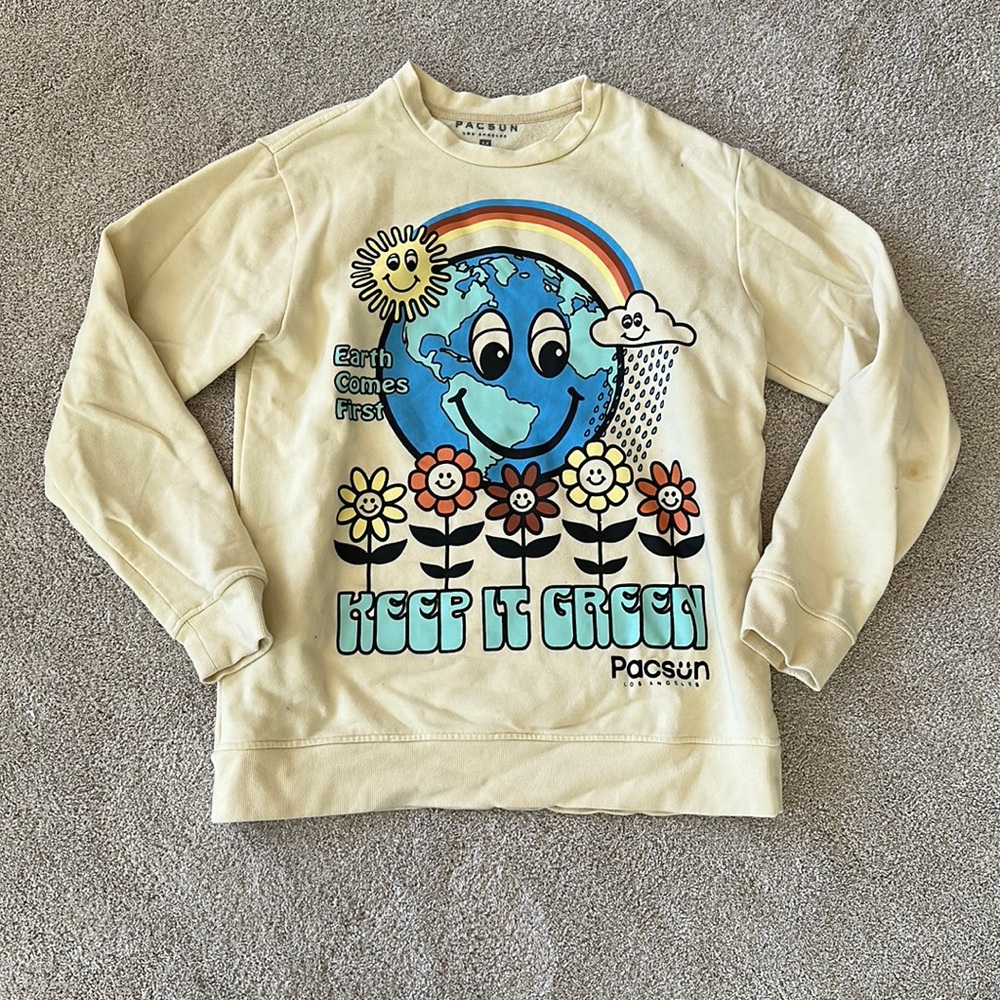 Pacsun medium yellow sweater